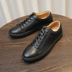 Men's Classic Triple-White Leather Low-Top Sneakers