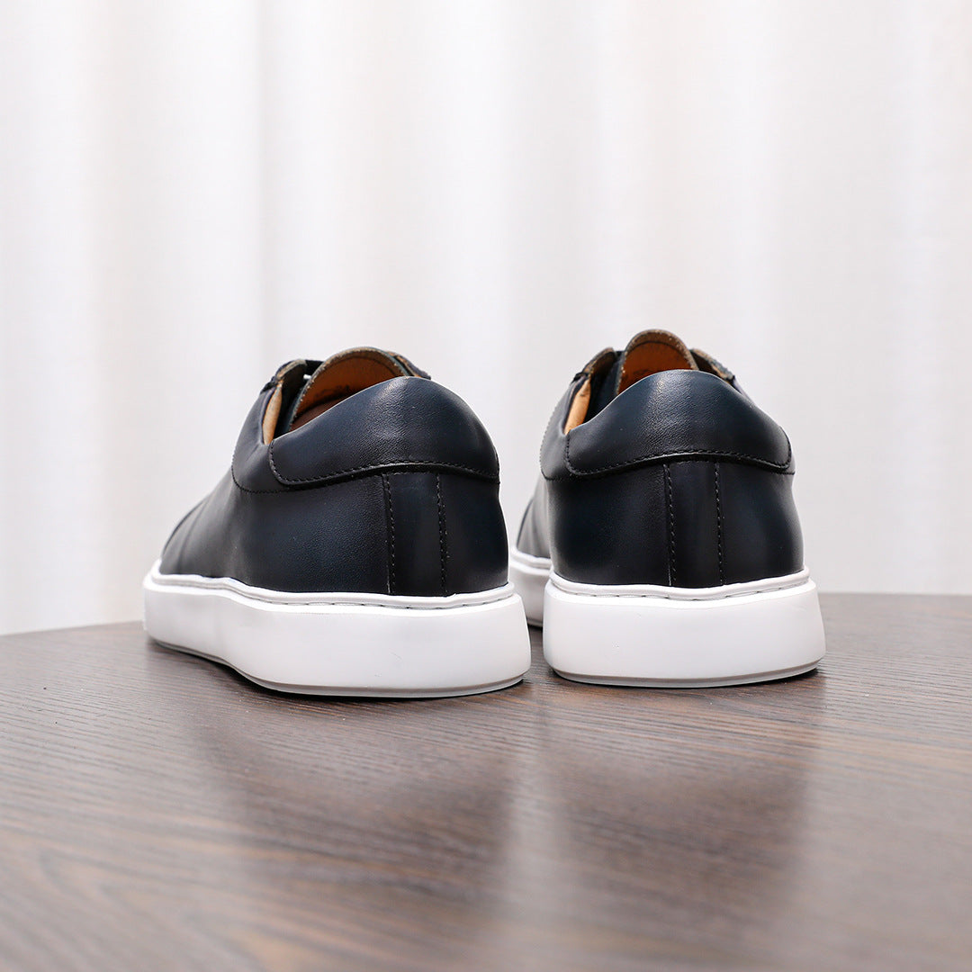 Men's Premium Minimalist Patina Leather Casual Sneakers