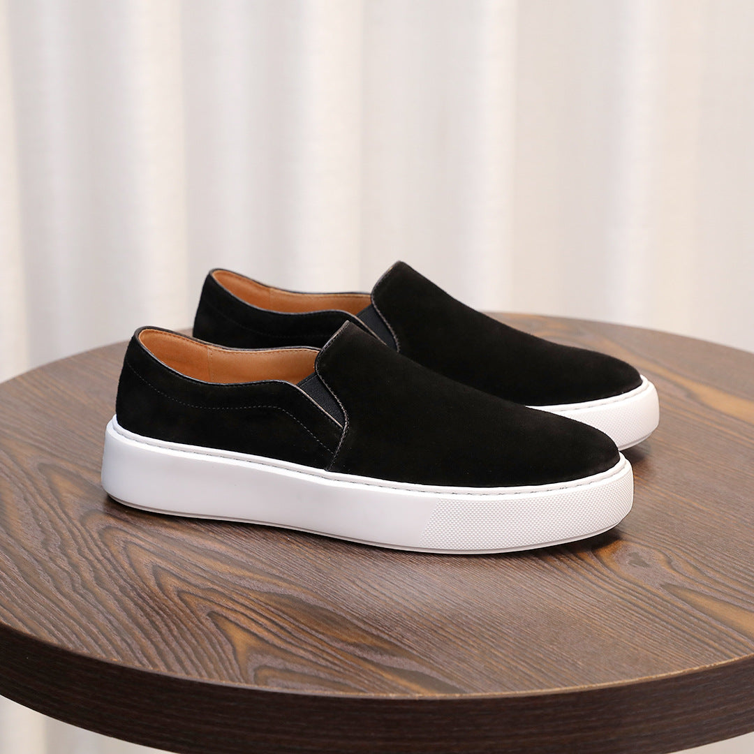 Men's Premium Pebbled Leather Slip-On Loafers