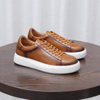 Men's Premium Gradient Burnished Leather Sneakers