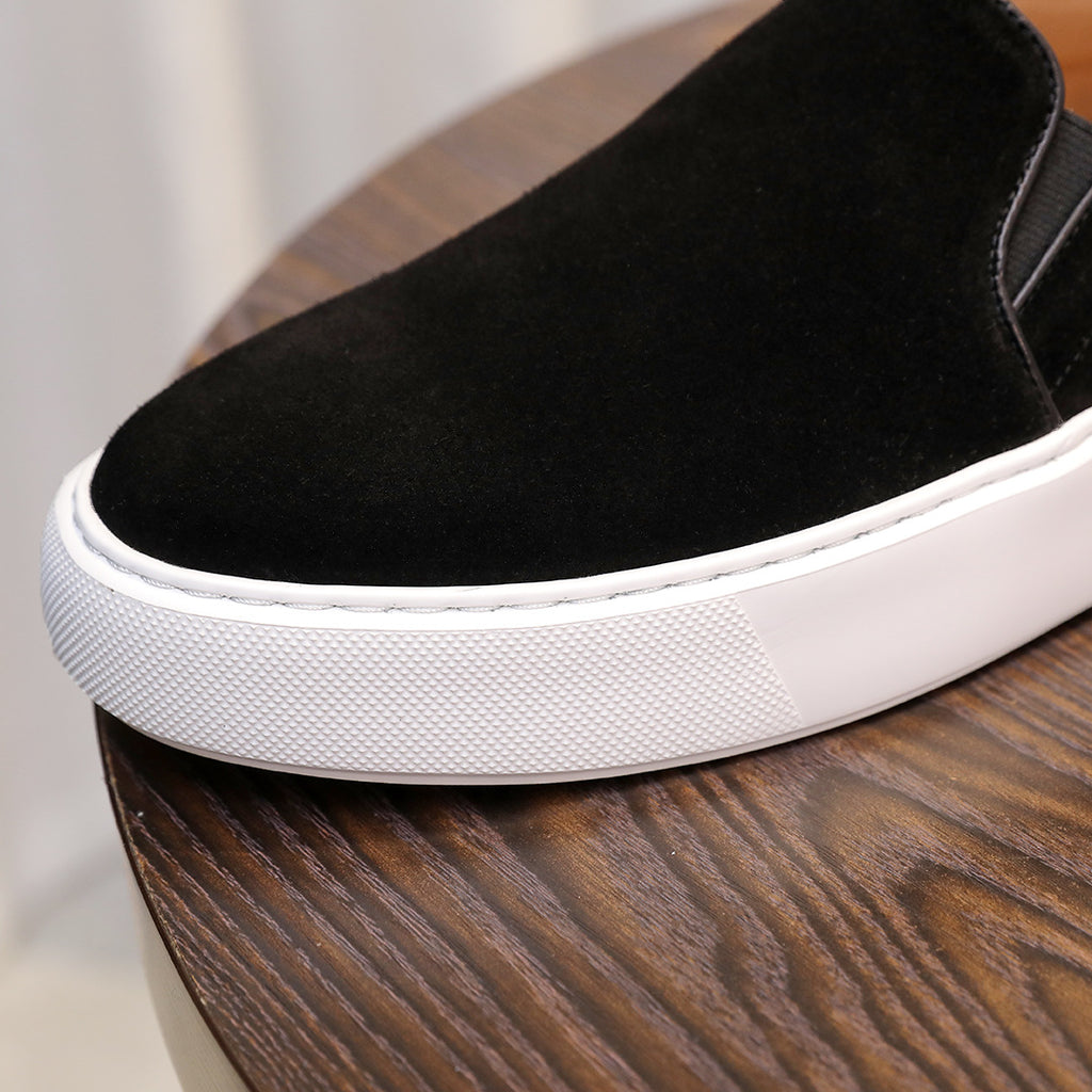 Men's Premium Pebbled Leather Slip-On Loafers