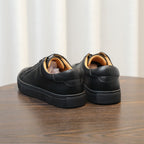 Men's Classic Triple-White Leather Low-Top Sneakers