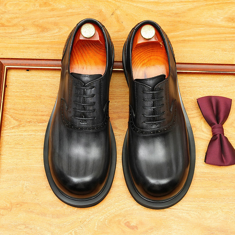 bomeishoes classic dress shoes for men Fashion Lace-up Oxford shoes