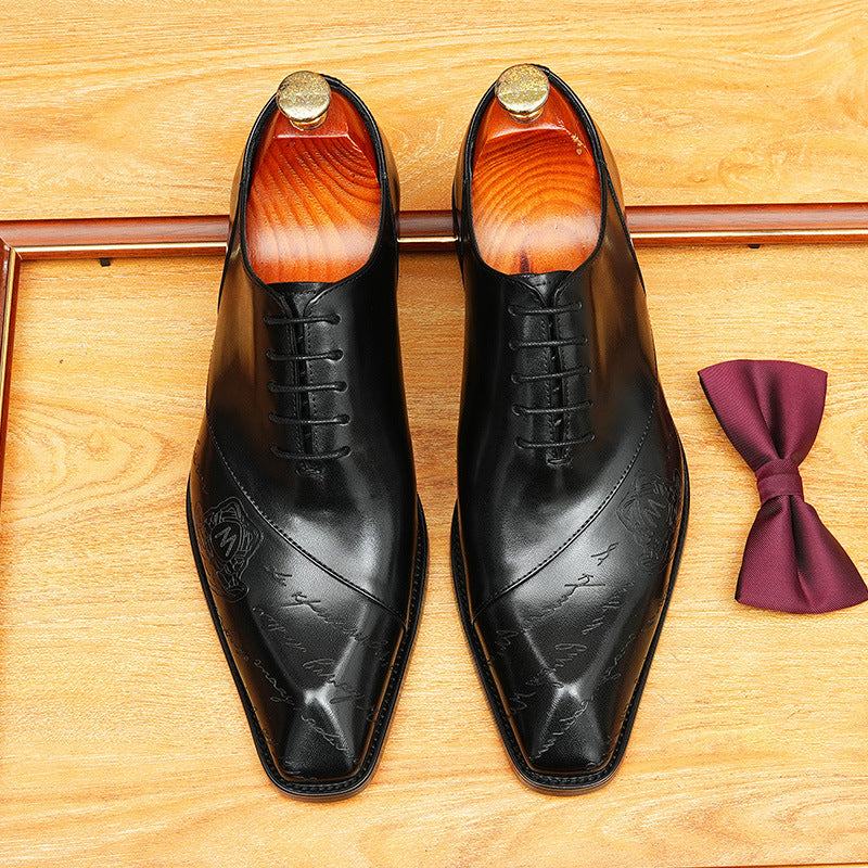 bomeishoes formal dress shoes for wedding Lace-up Oxford shoes
