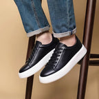 Men's Premium Pebbled Leather Classic Sneakers