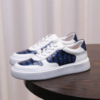 Men's Premium Crocodile Embossed Leather GAT Sneakers