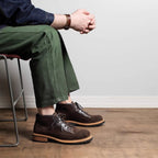 Men's Suede Leather-Trim Lug Sole Lace-Up Ankle Boots