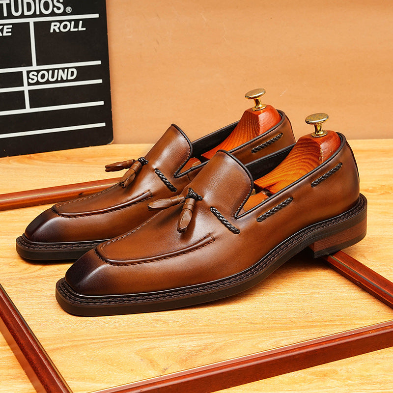 Men's Classic Tassel Slip-On Leather Loafers