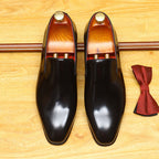 Men's Patent Leather Pointed Toe Casual Loafers