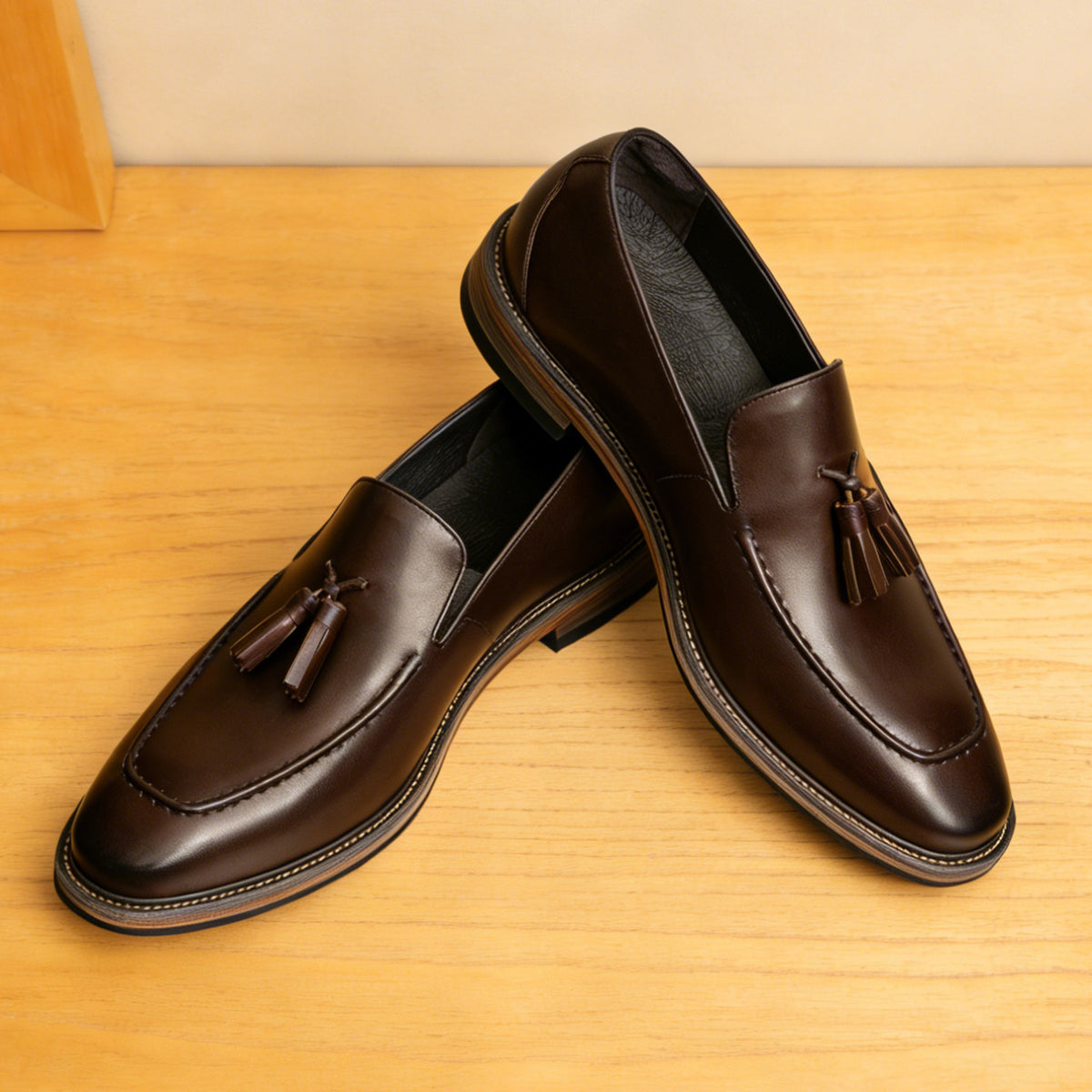 Men's Classic Leather Tassel Business Dress Loafers