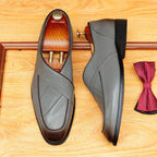 Men's Paneled Slip-On Leather Formal Loafers