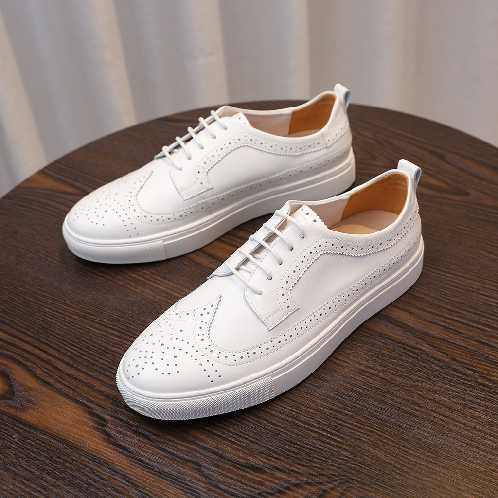 Men's Premium Wingtip Brogue Leather Dress Sneakers