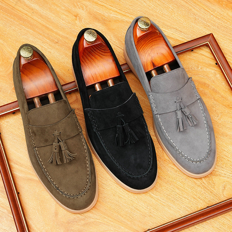 Men's Suede Tassel Casual Dress Loafers