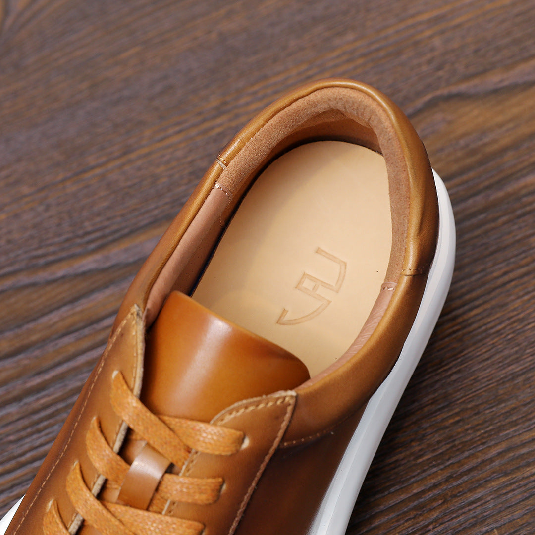 Men's Premium Gradient Burnished Leather Sneakers