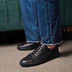 Men's Luxury Full-Grain Leather Low-Top Sneakers