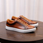 Men's Premium Gradient Patina Leather Sneakers