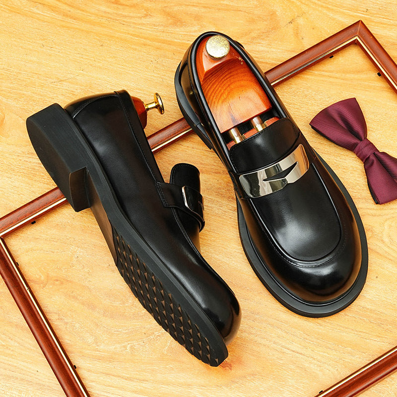 Men's Classic Round Toe Slip-On Leather Loafers