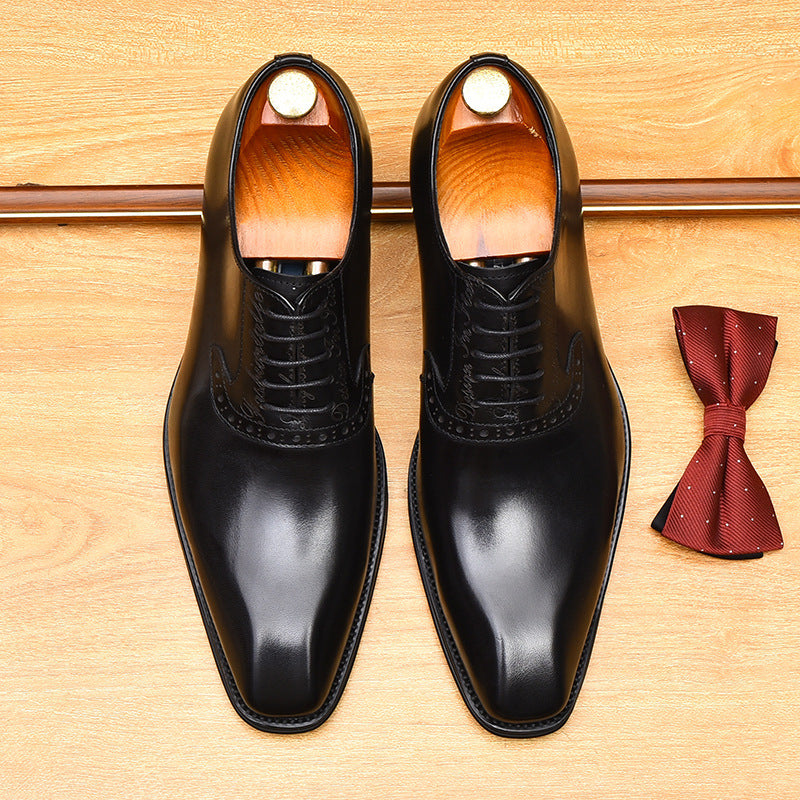 Black Fashion Men's Oxford Wedding Dress Shoes