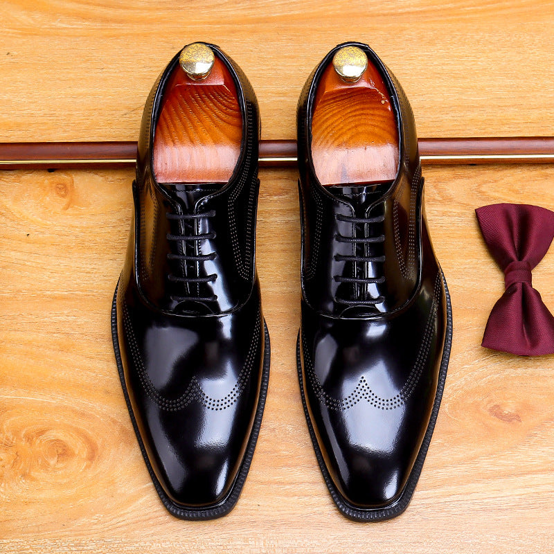 bomeishoes classic formal shoes for men Lace-up Oxford shoes