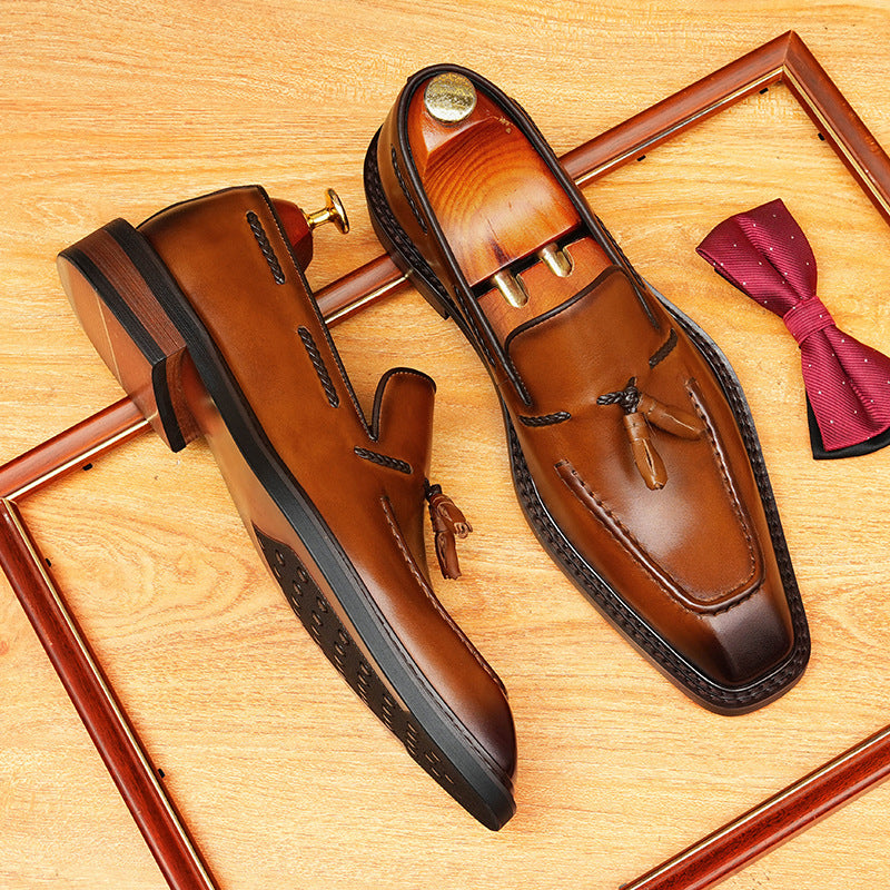 Men's Classic Tassel Slip-On Leather Loafers