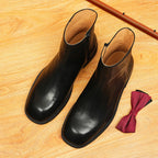 Men's Classic Genuine Leather Side-Zip Dress Boots