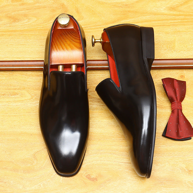 Men's Patent Leather Pointed Toe Casual Loafers