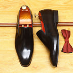 Men's Patent Leather Pointed Toe Casual Loafers