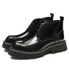 Bottines habillées en cuir pour homme avec fermeture éclair - Style Chelsea britannique