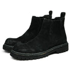 Men's Classic Suede Round Toe Chelsea Boots - Slip-On