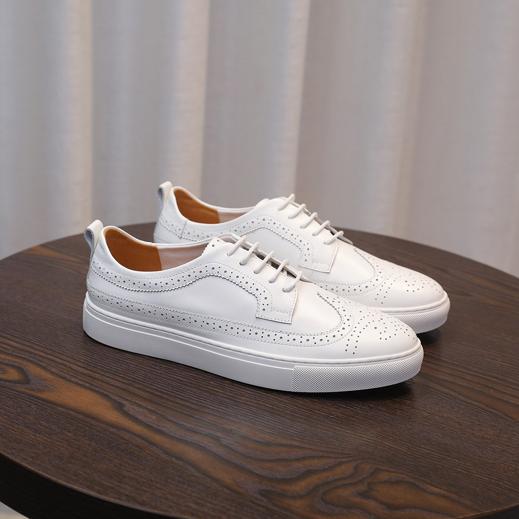 Men's Premium Wingtip Brogue Leather Dress Sneakers