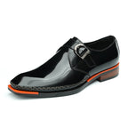 Men's Crossover Single Monk Strap Leather Formal Shoes