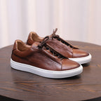 Men's Premium Seamless Patina Leather Sneakers
