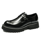 Men's Minimal Single Monk Strap Leather Formal Shoes