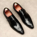 Men's Single-Strap Monk Shoes: Fashion Grand-Rite Dress Shoes