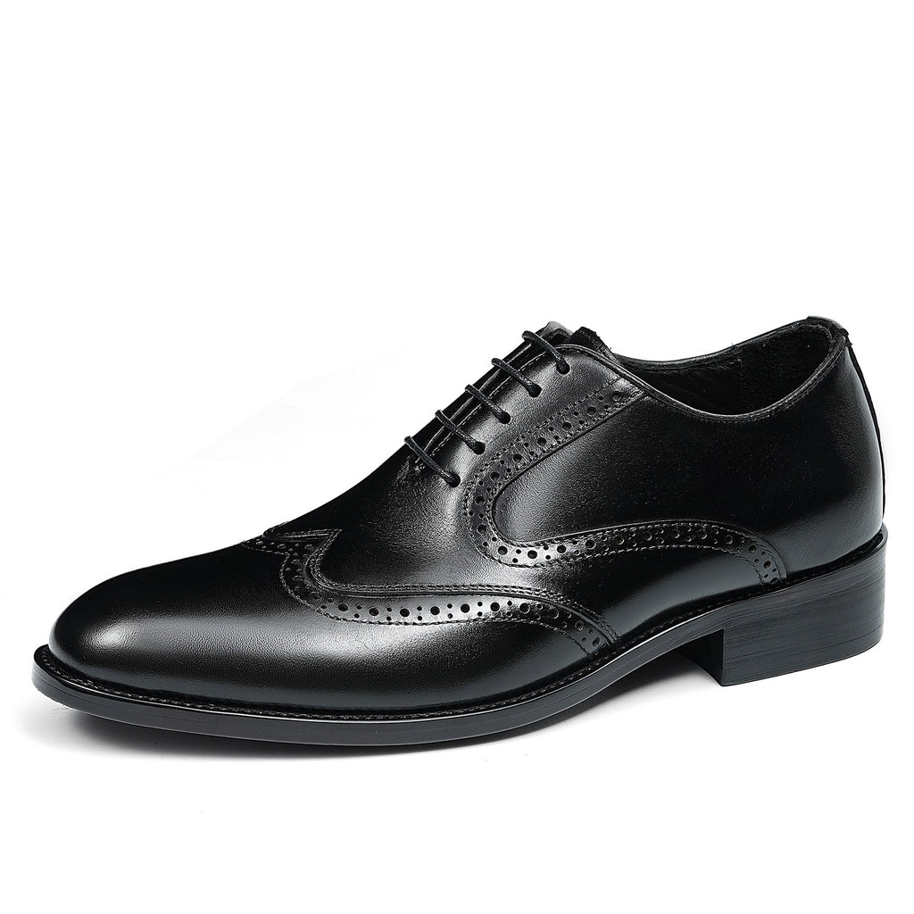 Men's Wingtip Brogue Chisel Toe Leather Oxfords