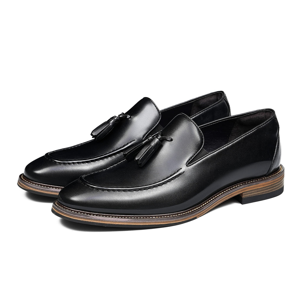 Men's Classic Leather Tassel Business Dress Loafers