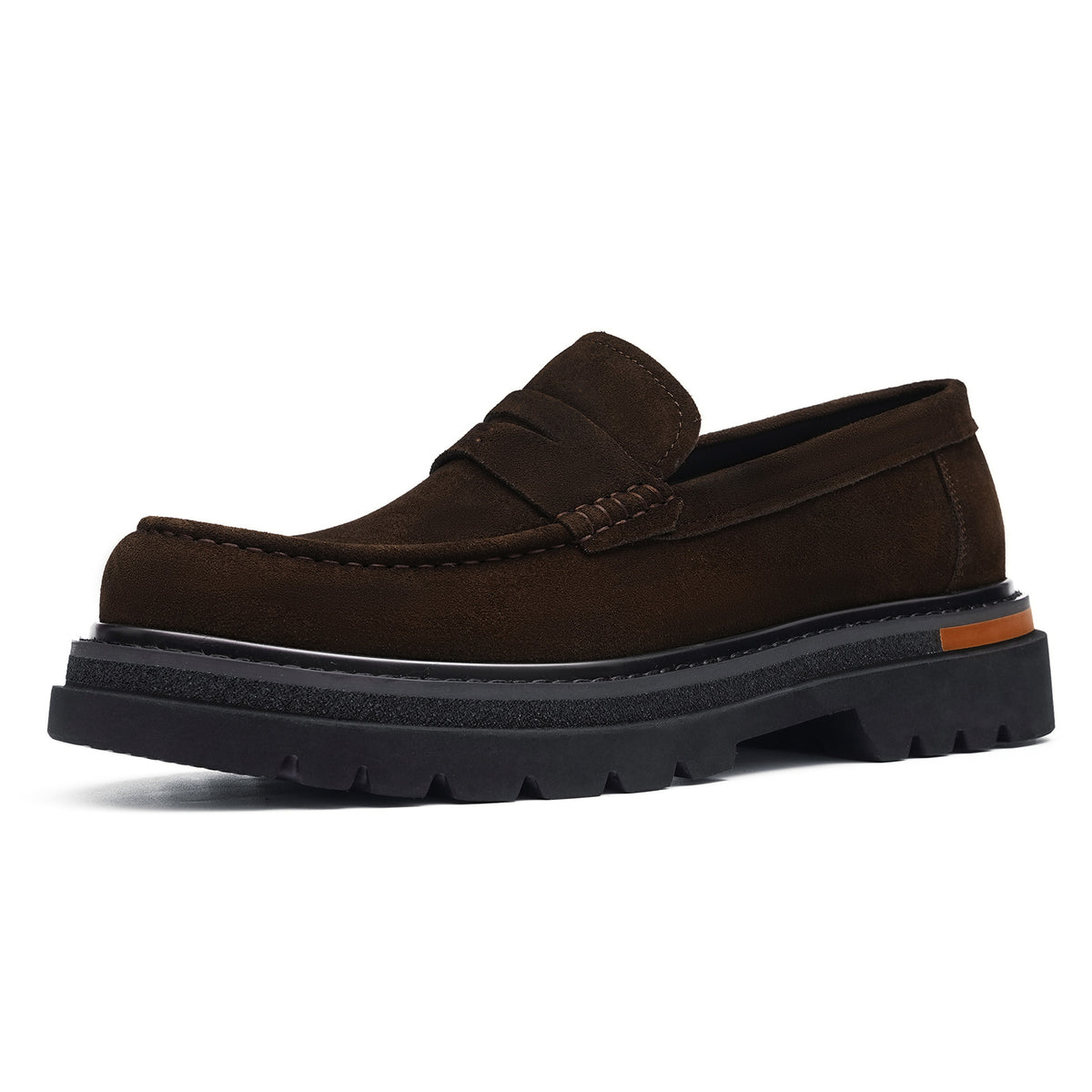 Men's Suede Chunky Sole Slip-On Formal Loafers