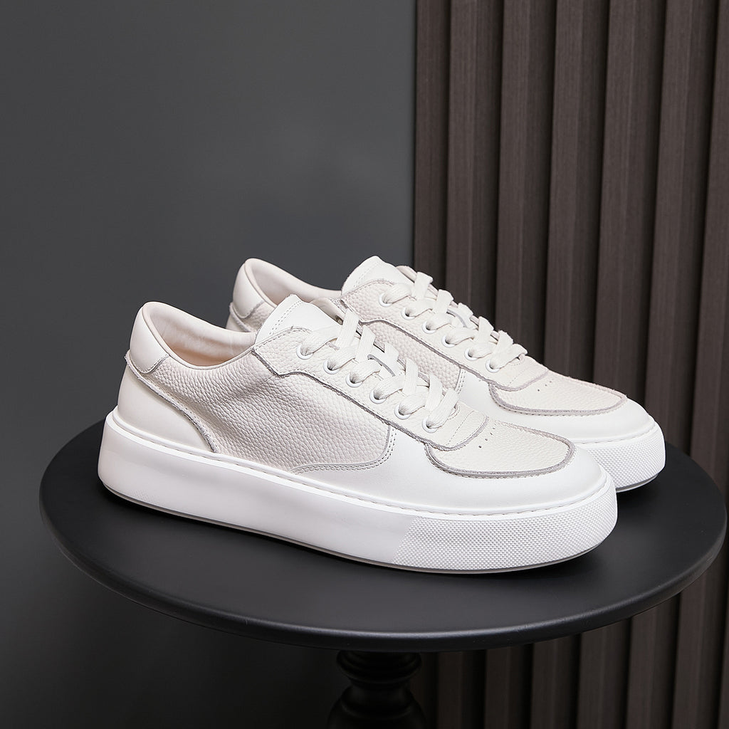 Men's Premium Patina Leather Dress Casual Sneakers