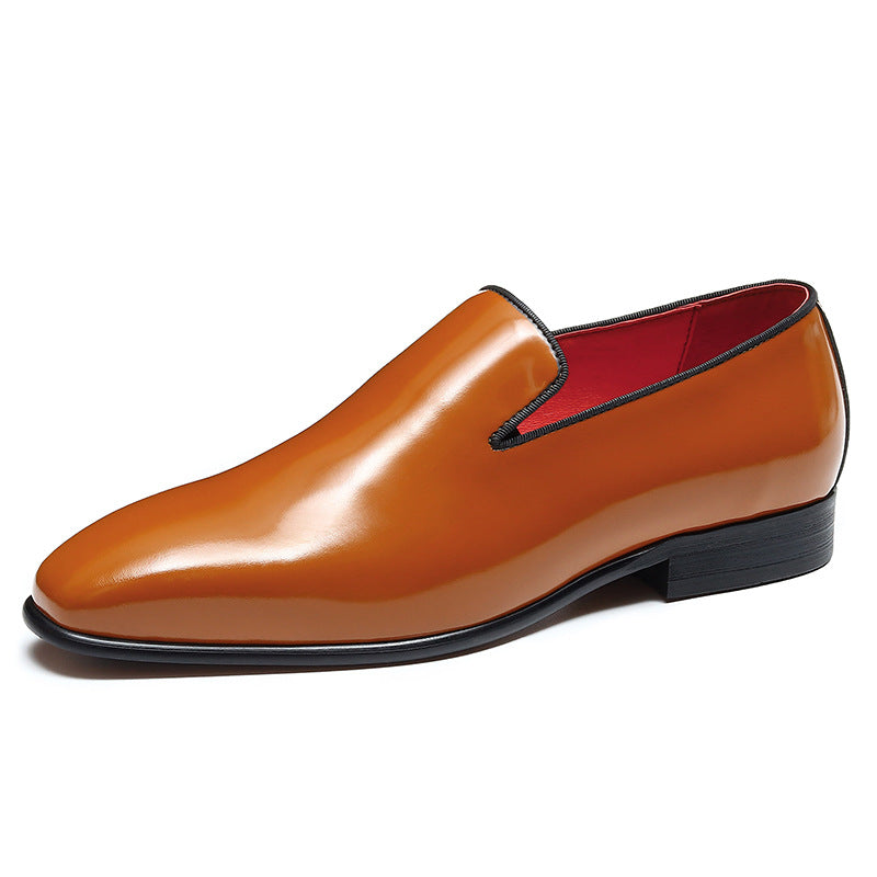 Men's Patent Leather Pointed Toe Casual Loafers