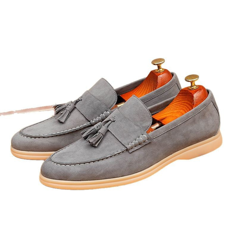 Men's Suede Tassel Casual Dress Loafers