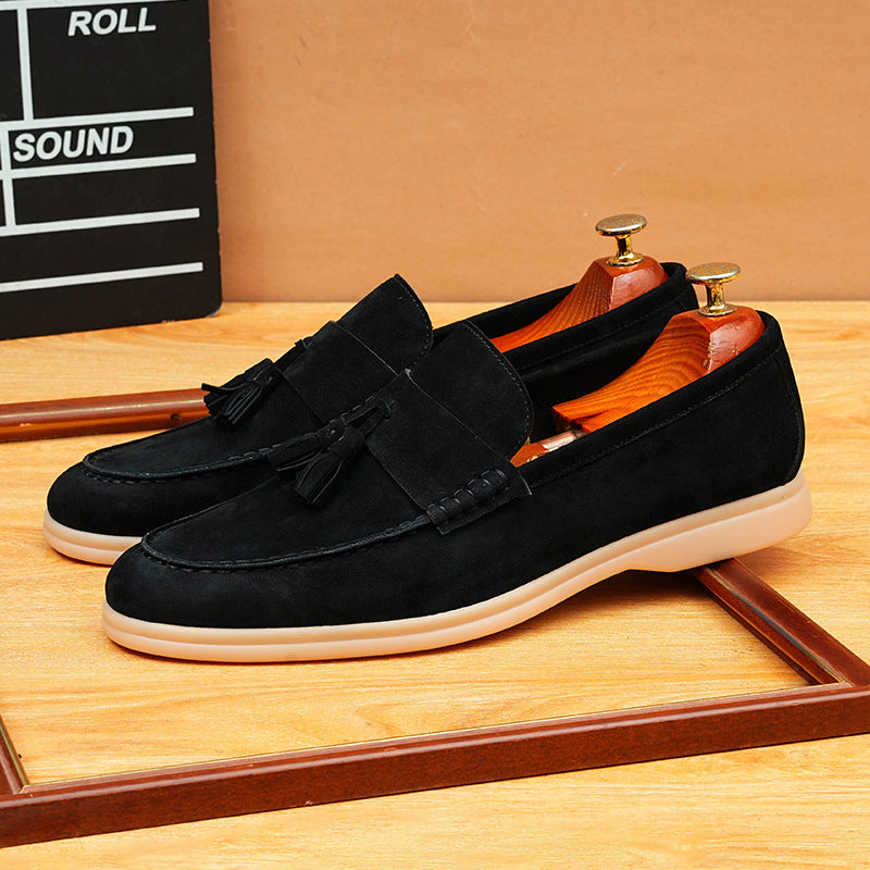 Men's Suede Tassel Casual Dress Loafers
