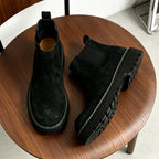 Men's Classic Suede Round Toe Chelsea Boots - Slip-On