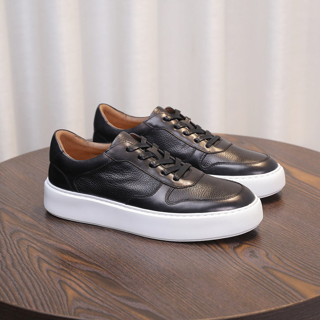 Men's Premium Pebbled Leather GAT Chunky Sneakers