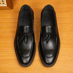Men's Classic Leather Tassel Business Dress Loafers