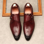 Men's Single-Strap Monk Shoes: Fashion Grand-Rite Dress Shoes