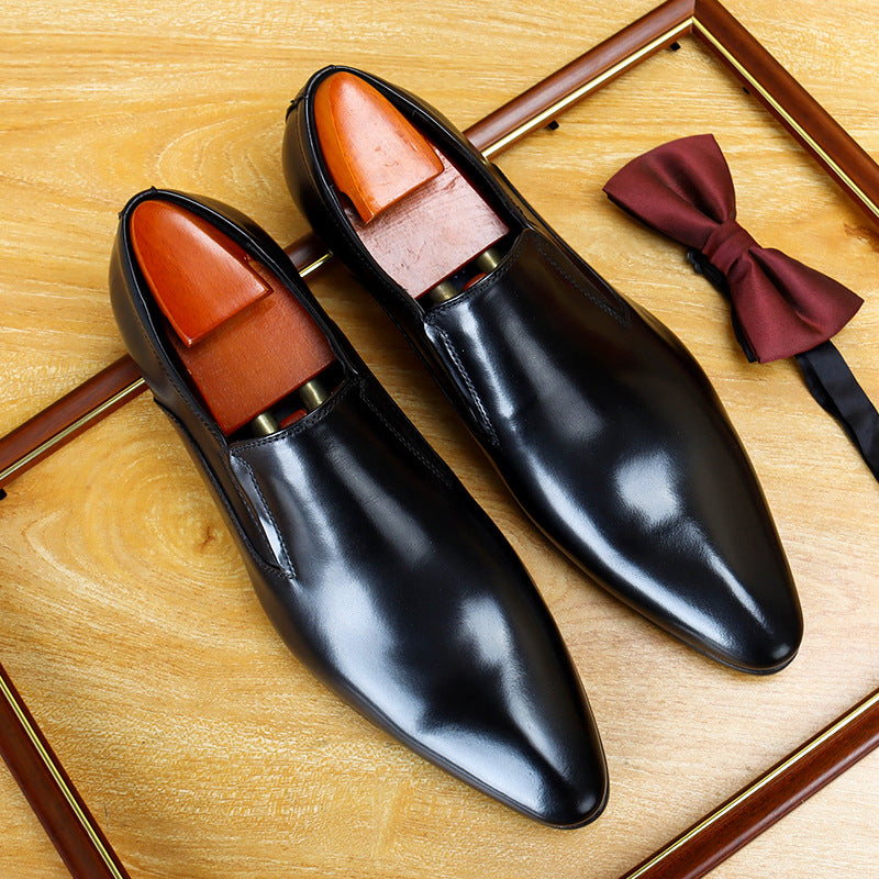 Men's Sleek Pointed Toe Slip-On Dress Loafers