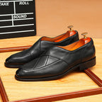 Men's Paneled Slip-On Leather Formal Loafers