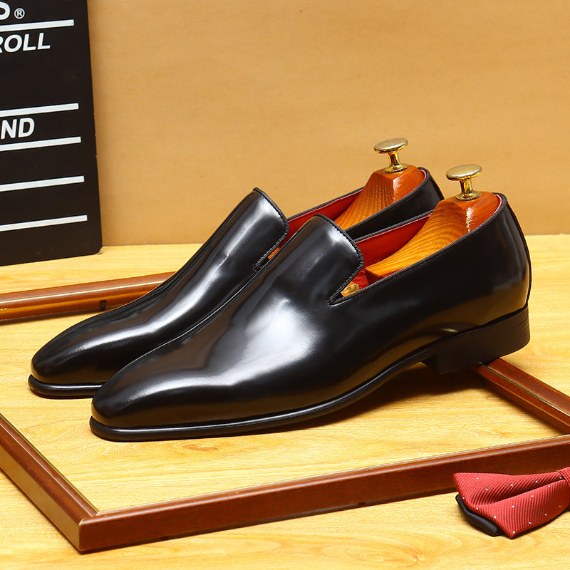 Men's Patent Leather Pointed Toe Casual Loafers
