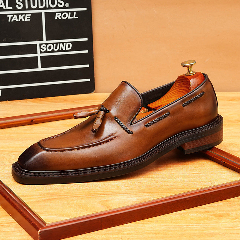 Men's Classic Tassel Slip-On Leather Loafers