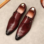 Men's Single-Strap Monk Shoes: Fashion Grand-Rite Dress Shoes